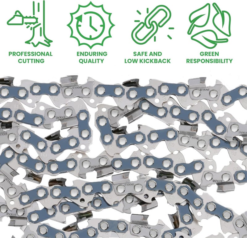 Byane Carbide Chainsaw Chain 18 Inch, .325 Pitch, 063" Gauge, 74 Drive Links, Low Kickback, Fits Stihl 024, MS270, MS 271 Farm Boss, MS 290, MS291, MS311 and More - Image 5